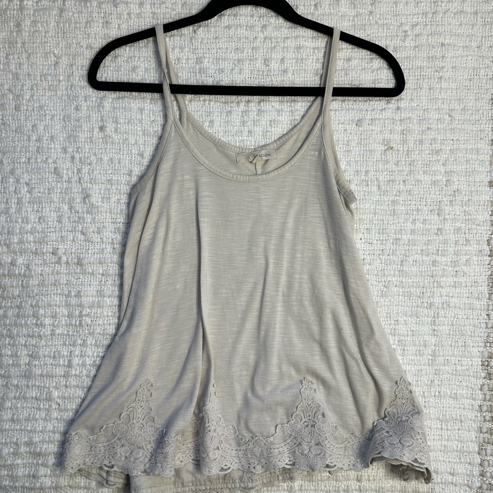 Lace Trimmed Tank Top